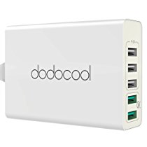 【特価】dodocool USB充電器 60Ｗ 5ポート QC3.0 急速充電可能2ポート付 iPhone / iPad / Androidスマホ/タブレットに対応 1,374円【スマホ/携帯関連】
